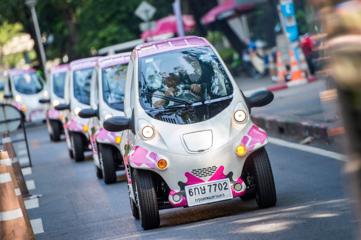 (ชมภาพ) รถยนต์ไฟฟ้าเล็กจิ๋วสุดล้ำ CU TOYOTA Ha:mo ทางเลือกใหม่ในการสัญจร