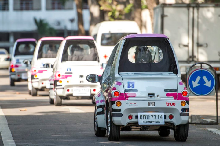 (ชมภาพ) รถยนต์ไฟฟ้าเล็กจิ๋วสุดล้ำ CU TOYOTA Ha:mo ทางเลือกใหม่ในการสัญจร