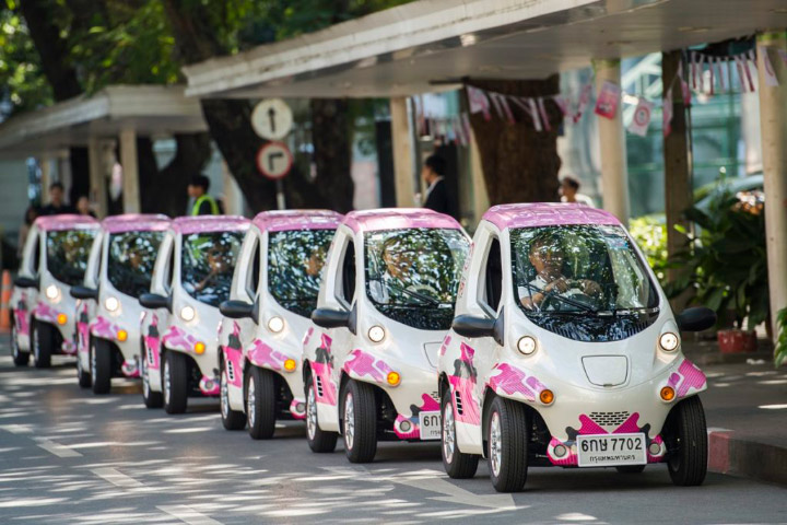 (ชมภาพ) รถยนต์ไฟฟ้าเล็กจิ๋วสุดล้ำ CU TOYOTA Ha:mo ทางเลือกใหม่ในการสัญจร
