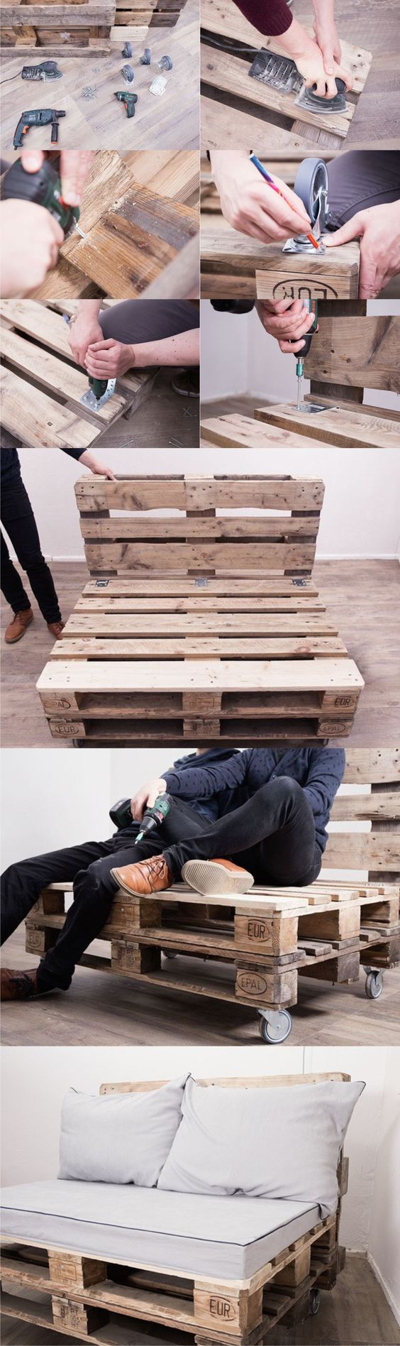 DIY ดัดแปลงไม้พาเลทเก่าให้กลายเป็นเฟอร์นิเจอร์ดีไซน์เก๋ DIY ดัดแปลงไม้พาเลทเก่าให้กลายเป็นเฟอร์นิเจอร์ดีไซน์เก๋