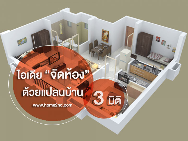 ไอเดียจัดห้องแบบต่างๆ ด้วยแปลนบ้าน 3 มิติ