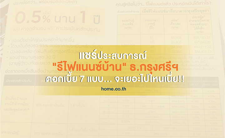 แชร์ประสบการณ์ “รีไฟแนนซ์บ้าน” ธกรุงศรีฯ ตอน 7 โปรแกรมดอกเบี้ย จะเลือกยังไงเนี่ย แชร์ประสบการณ์ “รีไฟแนนซ์บ้าน” ธกรุงศรีฯ ตอน 7 โปรแกรมดอกเบี้ย จะเลือกยังไงเนี่ย