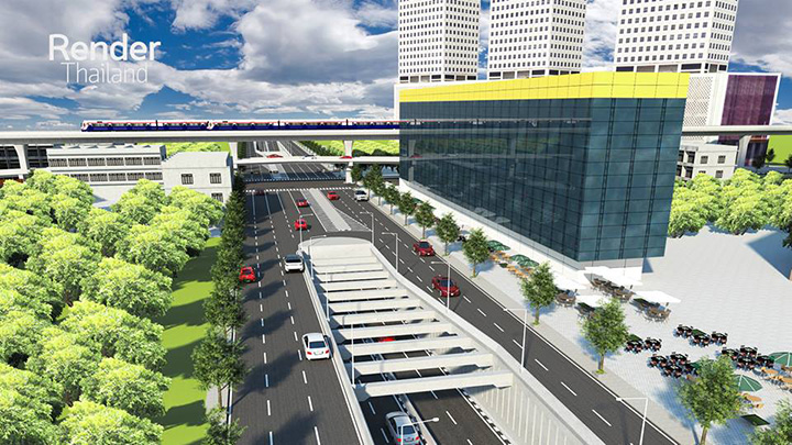 ชมภาพอนาคต แยกรัชโยธิน หลังรถไฟฟ้าสร้างเสร็จปี 63