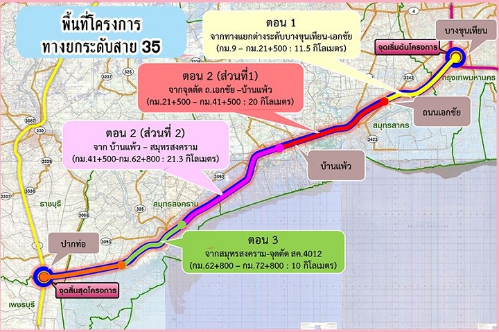 กรมทางหลวง เล็งสร้างทางยกระดับบนทางหลวงหมายเลข 35 (ธนบุรี-ปากท่อ) หรือถนนพระราม 2 กรมทางหลวง เล็งสร้างทางยกระดับบนทางหลวงหมายเลข 35 (ธนบุรี-ปากท่อ) หรือถนนพระราม 2