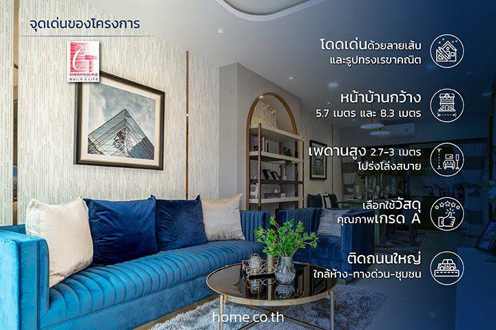 รีวิวทาวน์โฮมใหม่ ชีวาโฮม กรุงเทพ-ปทุม ออกแบบสไตล์ Art Deco อยู่ติดถนนใหญ่ ใกล้แหล่งชุมชน สิ่งอำนวยความสะดวกครบ
