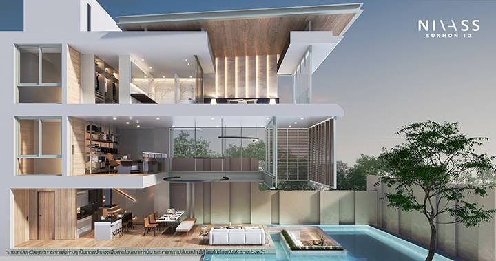 พรีวิวบ้านแฝด นิวาสส์ สุคน 10 บ้านใหญ่ 3 ชั้น จอดรถได้ 4 คัน พร้อมสระน้ำแร่ทุกหลัง