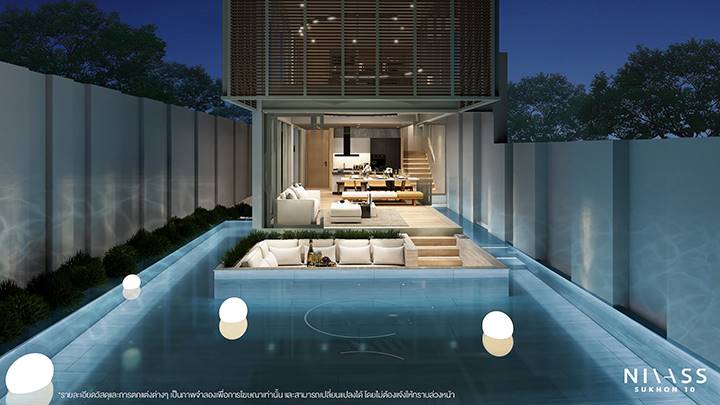พรีวิวบ้านแฝด นิวาสส์ สุคน 10 บ้านใหญ่ 3 ชั้น จอดรถได้ 4 คัน พร้อมสระน้ำแร่ทุกหลัง