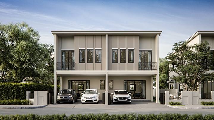 พรีวิวทาวน์โฮม ชวนชื่น ทาวน์ วิลเลจ บางนา ทุกยูนิตแปลงมุม ร่มรื่นสไตล์ Garden Home