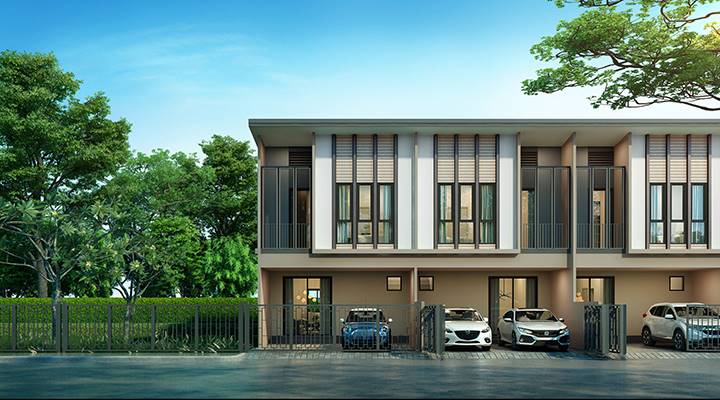 พรีวิวทาวน์โฮม ภูริ (วงแหวน-ลำลูกกา) บ้านสไตล์ไทย ทำเลชานเมือง
