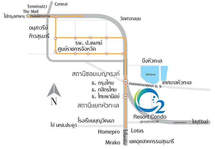 พรีวิวคอนโด โอทู รีสอร์ท คอนโด @หัวทะเล ใกล้เทศบาลหัวทะเล
