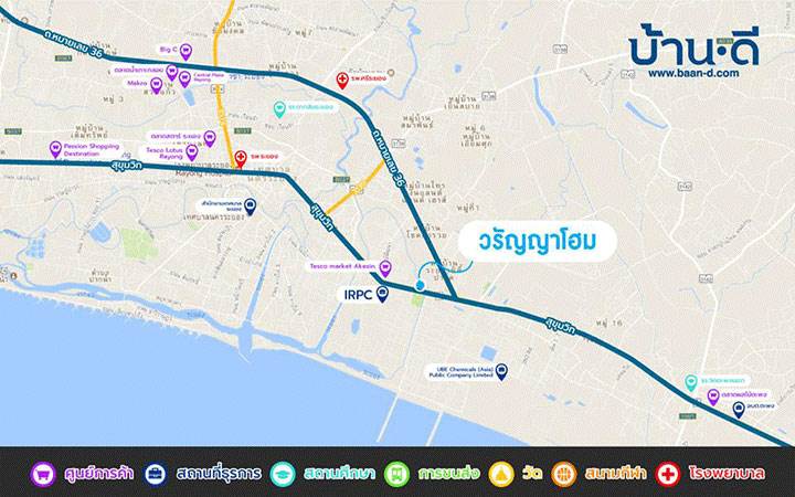 พรีวิวทาวน์โฮม วรัญญาโฮม-ระยอง หน้ากว้าง 5.6 ม. ติด ถ.สุขุมวิท จ.ระยอง พรีวิวทาวน์โฮม วรัญญาโฮม-ระยอง หน้ากว้าง 5.6 ม. ติด ถ.สุขุมวิท จ.ระยอง