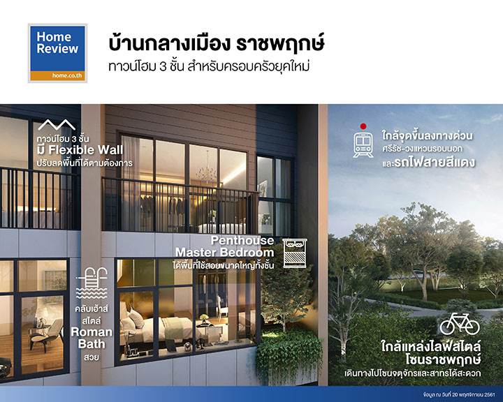 รีวิวทาวน์โฮม บ้านกลางเมือง ราชพฤกษ์ ออกแบบสเปซภายในบ้านใหม่ให้ลงตัวมากขึ้น และ Penthouse Master Bedroom เต็มพื้นที่ชั้น 3 รีวิวทาวน์โฮม บ้านกลางเมือง ราชพฤกษ์ ออกแบบสเปซภายในบ้านใหม่ให้ลงตัวมากขึ้น และ Penthouse Master Bedroom เต็มพื้นที่ชั้น 3