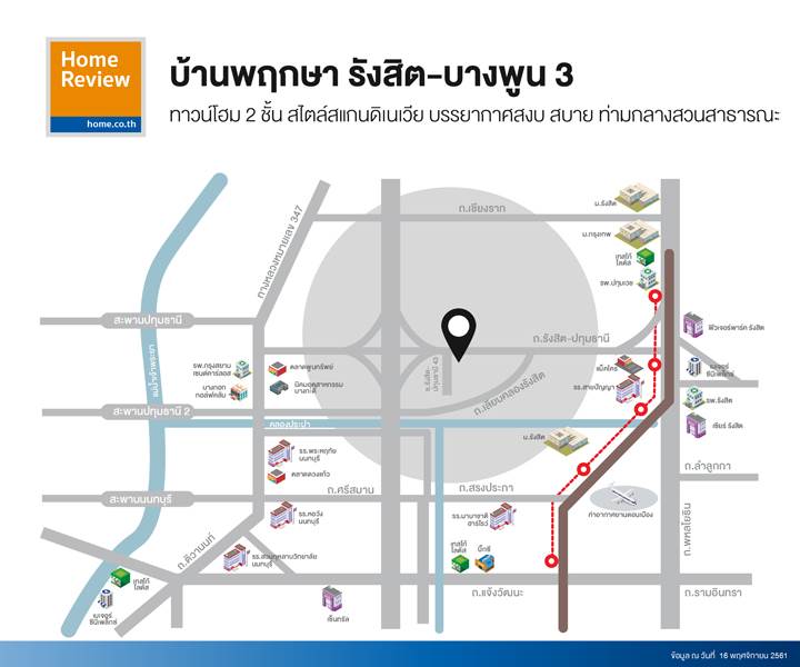 รีวิวโครงการบ้านพฤกษา รังสิต-บางพูน 3 ทาวน์โฮม 2 ชั้น สไตล์สแกนดิเนเวีย ใกล้ทางด่วนอุดรรัถยา ราคาเริ่มต้น 1.59 ล้านบาท รีวิวโครงการบ้านพฤกษา รังสิต-บางพูน 3 ทาวน์โฮม 2 ชั้น สไตล์สแกนดิเนเวีย ใกล้ทางด่วนอุดรรัถยา ราคาเริ่มต้น 1.59 ล้านบาท