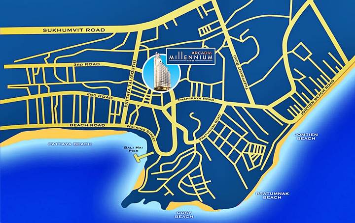 พรีวิวคอนโด อคาเดีย มิลเลนเนียม ทาวเวอร์ ทำเลใจกลางเมือง ย่านพัทยาใต้
