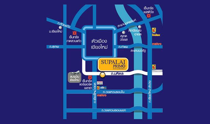 พรีวิวทาวน์โฮม ศุภาลัย พรีโม่ มหิดล เชียงใหม่ ทาวน์โฮม 3 ชั้น บน ถ.มหิดล จ.เชียงใหม่