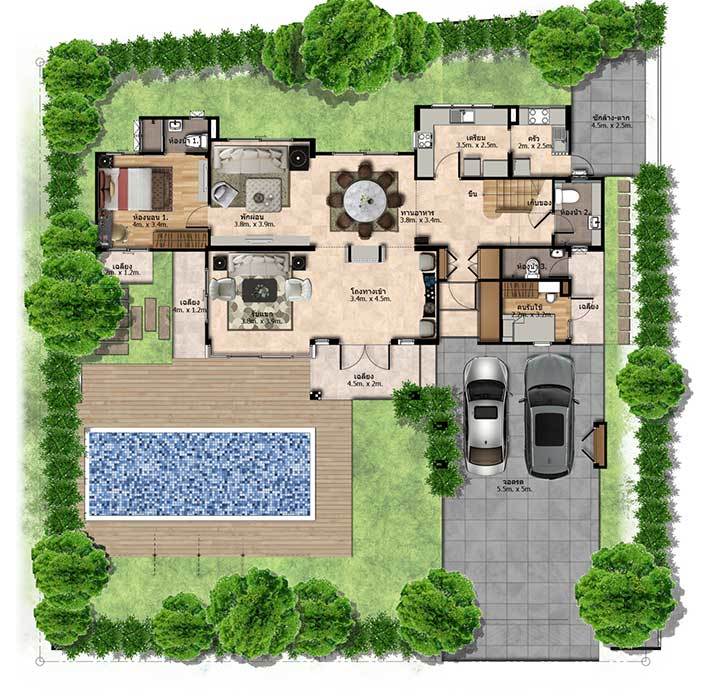พรีวิวบ้าน บ้านพรูษณา Luxury Living บนทำเลที่ดีที่สุดในบ้านโป่ง พรีวิวบ้าน บ้านพรูษณา Luxury Living บนทำเลที่ดีที่สุดในบ้านโป่ง