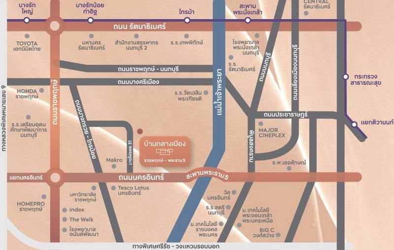 พรีวิวทาวน์โฮม บ้านกลางเมือง ราชพฤกษ์-พระราม 5 Number One High-end Townhome จาก AP