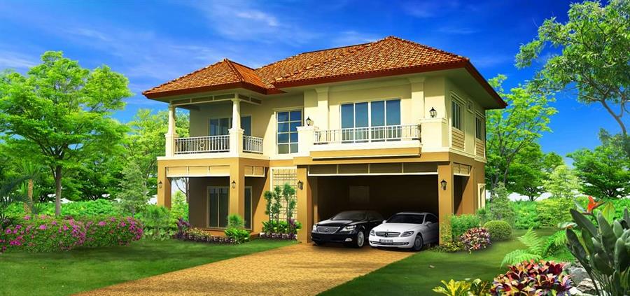 พรีวิวบ้าน ชลพฤกษ์ พาร์ควิลล์ บ้านสวย หลังใหญ่ สไตล์โมเดิร์น ใกล้ ถ.มิตรภาพ