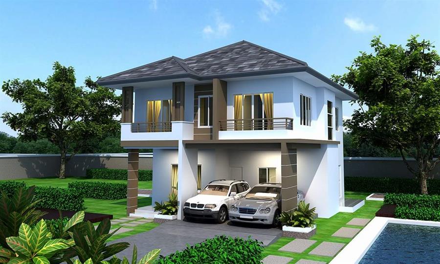 พรีวิวบ้าน ชลพฤกษ์ พาร์ควิลล์ บ้านสวย หลังใหญ่ สไตล์โมเดิร์น ใกล้ ถ.มิตรภาพ