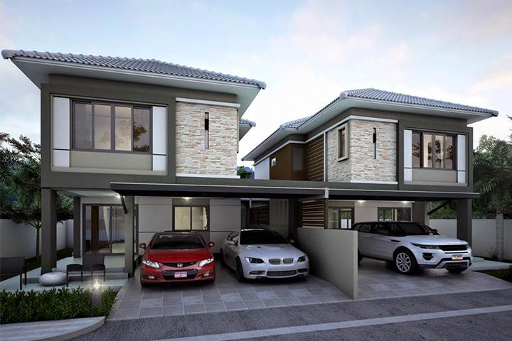พรีวิว บ้านณฐาวดี ฮิลล์ไซด์ บ้านแฝดและทาวน์โฮม 2 ชั้น สะดวกสบายในการเดินทาง