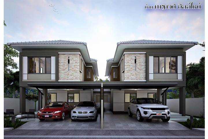 พรีวิว บ้านณฐาวดี ฮิลล์ไซด์ บ้านแฝดและทาวน์โฮม 2 ชั้น สะดวกสบายในการเดินทาง