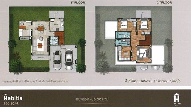 พรีวิวบ้าน เอช ลีฟวิ่ง ไลฟ์ ชัยพรวิถี - มอเตอร์เวย์ บ้านเดี่ยวดีไซน์หรู เริ่ม 3.9 ล้าน