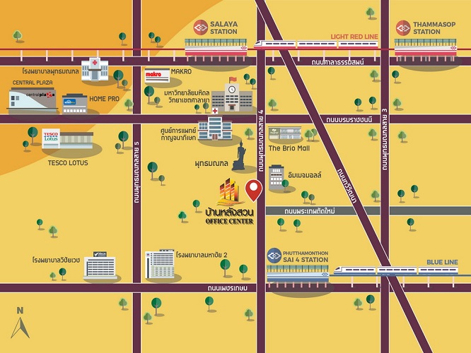 รีวิวโฮมออฟฟิศ โครงการบ้านหลังสวน พุทธมณฑล สาย 4-เพชรเกษม ออฟฟิศเซ็นเตอร์ของคนรุ่นใหม่ บนทำเลศักยภาพ ใกล้สิ่งอำนวยความสะดวก