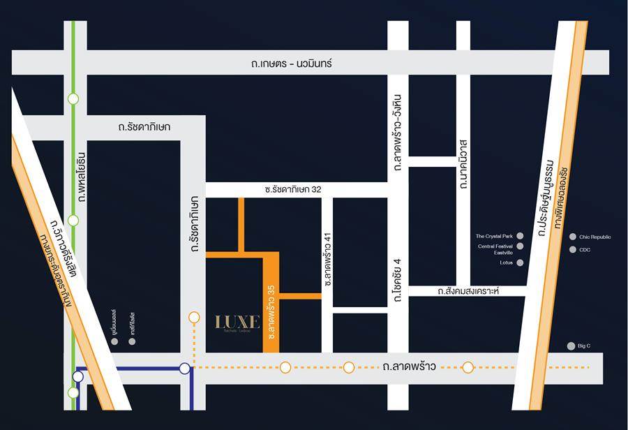 พรีวิวบ้าน ลักซ์ 35 รัชดา-ลาดพร้าว บ้านหรู 4 ชั้น  เดินทางสะดวกเชื่อมต่อถนนลาดพร้าว ถนนโชคชัย 4 สามารถเดินทางด้วยรถไฟฟ้าใต้ดิน สถานีลาดพร้าว  เริ่ม 18.9 ล้านบาท