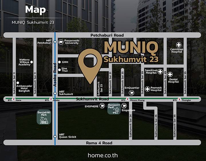  มิวนีค สุขุมวิท 23 (MUNIQ Sukhumvit 23)  LIVE AS ART ศิลปะแห่งการใช้ชีวิต ทำเลใจกลางอโศก
