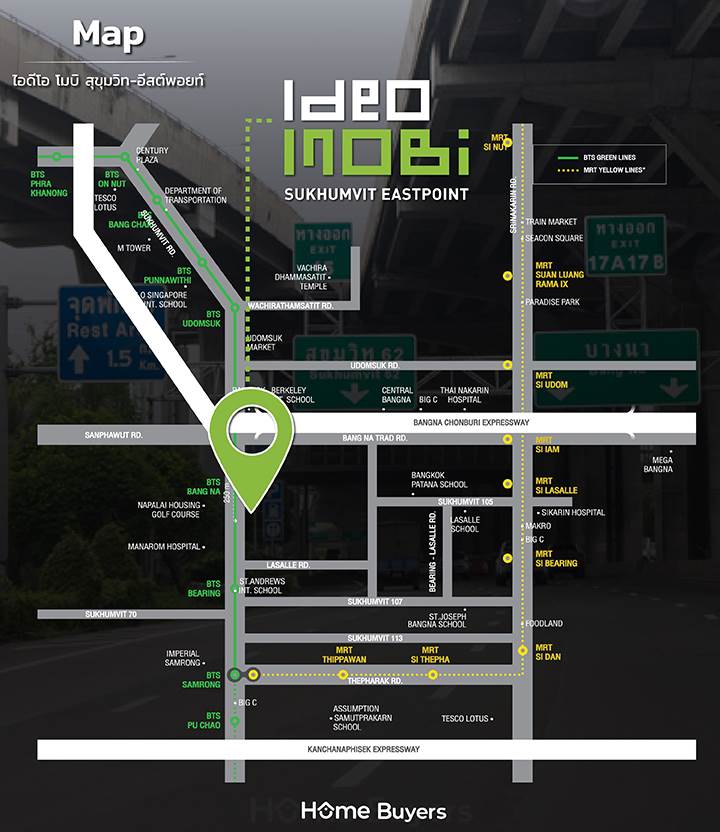 รีวิวคอนโด ไอดีโอ โมบิ สุขุมวิท-อีสต์พอยท์ (IDEO Mobi Sukhumvit Eastpoint) คอนโดฯ ติดรถไฟฟ้า หน้ากว้าง วิวแม่น้ำ บนทำเลทอง “บางนา”  