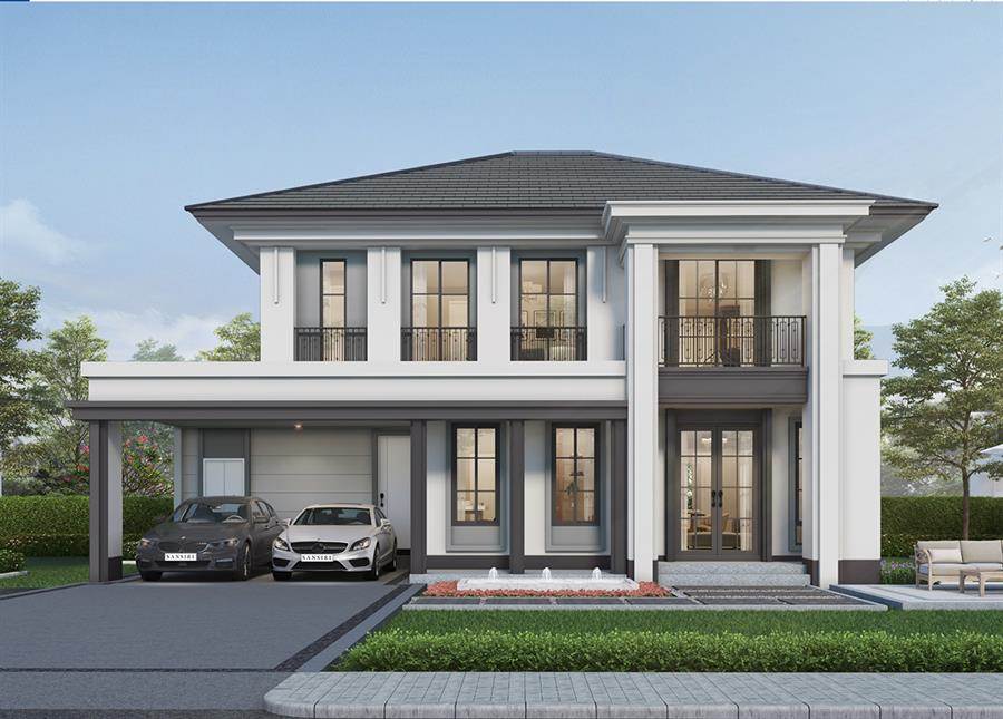 พรีวิวบ้านเดี่ยว เศรษฐสิริ พระราม 5 บ้านเดี่ยวหลังใหญ่ สไตล์ Modern Classic ในทำเลใจกลางพระราม 5 - ราชพฤกษ์ ใกล้เมือง เพียง 20 นาที ถึงบางซื่อ-จตุจักร ใกล้ทางด่วนและรถไฟฟ้า 