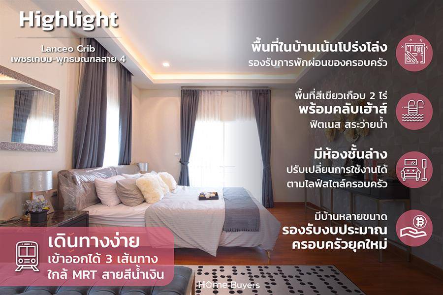 รีวิวบ้านเดี่ยวและบ้านแฝด แลนซีโอ คริป เพชรเกษม-พุทธมณฑลสาย 4 บ้านโปร่งกับฟังก์ชันห้องปรับเปลี่ยนได้ รับไลฟ์สไตล์ยุค New Normal