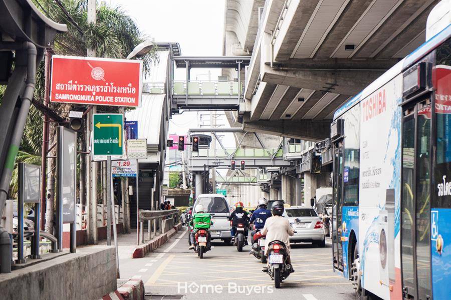 รวมบ้านใกล้รถไฟฟ้า สถานีสำโรง โครงการใหม่ เดินทางสะดวกสบาย