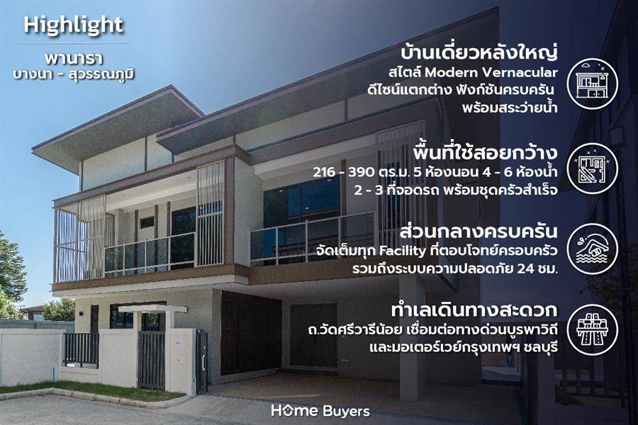 รีวิวบ้านเดี่ยว พานารา บางนา - สุรรณภูมิ บ้านเดี่ยวหลังใหญ่และ Pool Villa ใกล้สนามบินสุวรรณภูมิ รีวิวบ้านเดี่ยว พานารา บางนา - สุรรณภูมิ บ้านเดี่ยวหลังใหญ่และ Pool Villa ใกล้สนามบินสุวรรณภูมิ