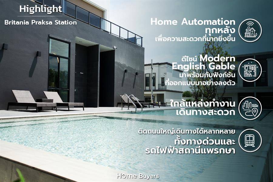 รีวิวบ้านแฝดและทาวน์โฮม บริทาเนีย แพรกษา สเตชั่น บ้านซีรีส์ใหม่ ออกแบบมาเพื่อทุกความต้องการ