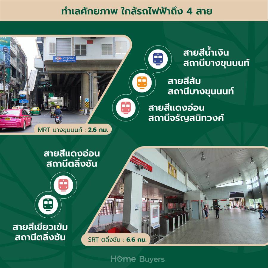 เฌอ บางขุนนนท์ ทาวน์โฮมธนบุรีใกล้รถไฟฟ้า 4 สาย เดินทางสะดวกสบายหลายเส้นทาง เฌอ บางขุนนนท์ ทาวน์โฮมธนบุรีใกล้รถไฟฟ้า 4 สาย เดินทางสะดวกสบายหลายเส้นทาง
