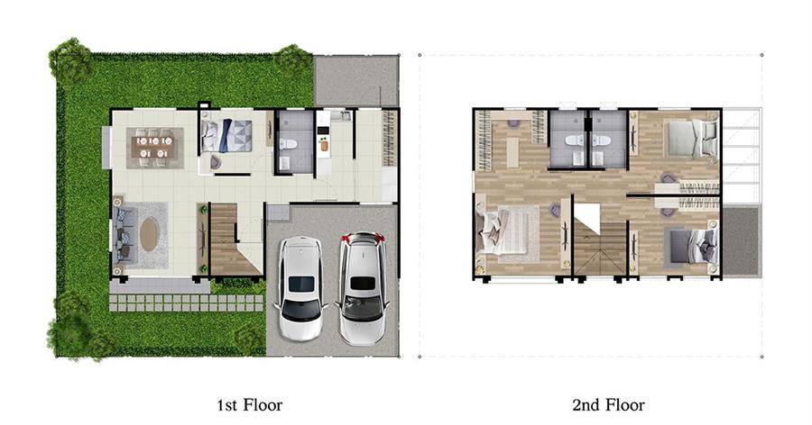 รีวิวบ้านแฝด 2 ชั้น ฟังก์ชันอารมณ์บ้านเดี่ยว สไตล์ Modern English Victorian สิวารมณ์ เนเจอร์พลัส 2 (สุขุมวิท - บางปู)