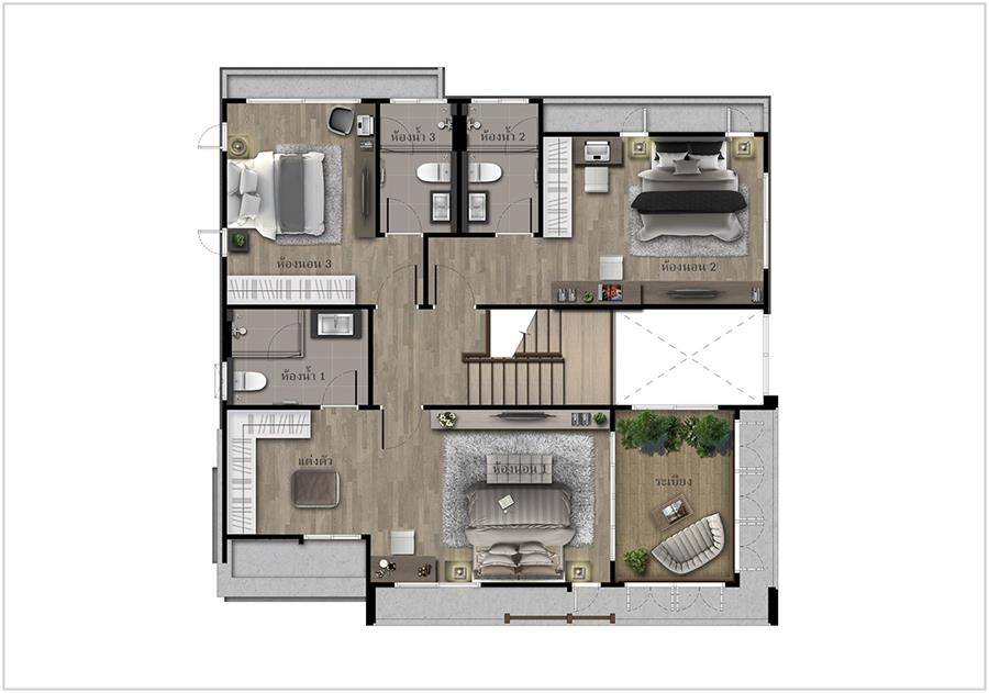 รีวิวบ้านเดี่ยว บุราสิริ กรุงเทพกรีฑา บ้านหรูสไตล์รีสอร์ตใจกลาง Krungthep Kreetha Community