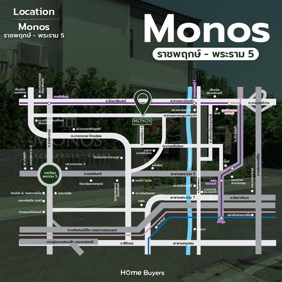 รีวิวบ้านเดี่ยว Monos ราชพฤกษ์-พระราม 5 บ้านหรู พื้นที่กว้าง ดีไซน์สไตล์ GREEK REVIVAL