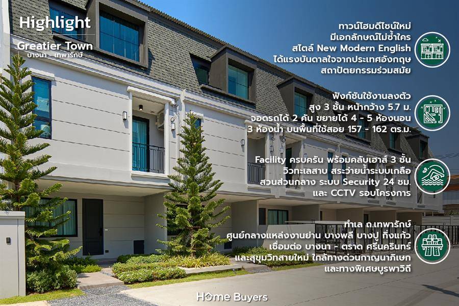 รีวิวทาวน์โฮม Greatier Town บางนา - เทพารักษ์ ทาวน์โฮม 3 ชั้นสไตล์อังกฤษ ติดทะเลสาบ ใกล้ทางด่วน 2 สาย รีวิวทาวน์โฮม Greatier Town บางนา - เทพารักษ์ ทาวน์โฮม 3 ชั้นสไตล์อังกฤษ ติดทะเลสาบ ใกล้ทางด่วน 2 สาย