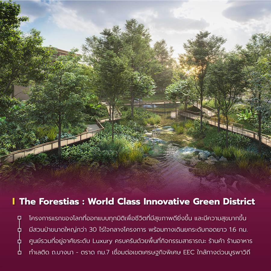 วิลล่าหรู Mulberry Grove Villas บ้านคลัสเตอร์ตอบโจทย์ครอบครัวใหญ่ ใจกลาง The Forestias บางนา - ตราด กม.7