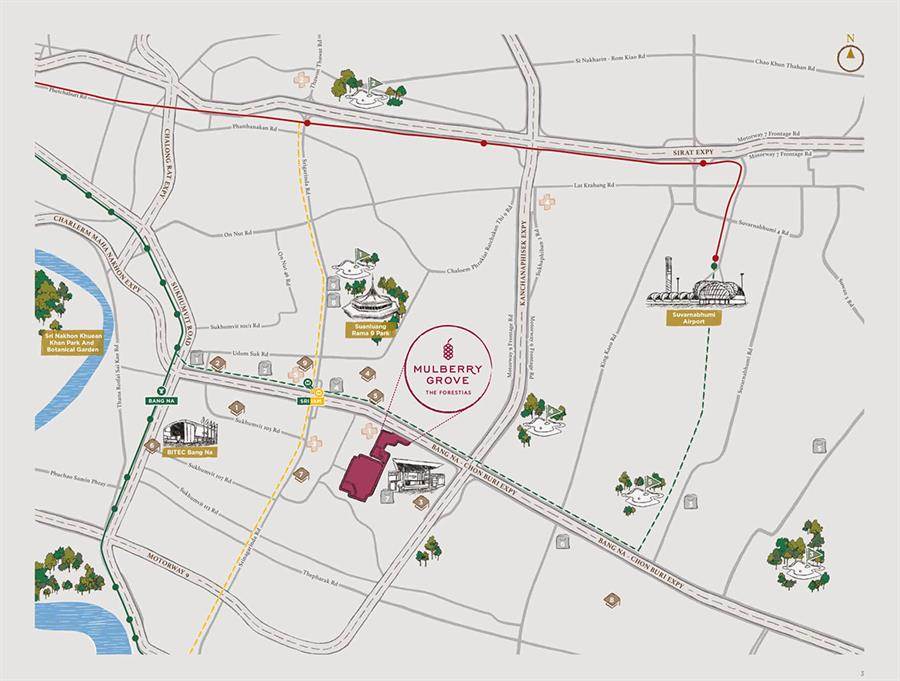 วิลล่าหรู Mulberry Grove Villas บ้านคลัสเตอร์ตอบโจทย์ครอบครัวใหญ่ ใจกลาง The Forestias บางนา - ตราด กม.7