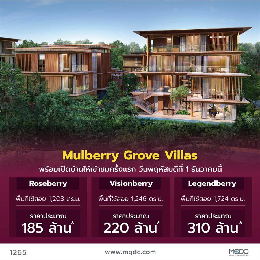 วิลล่าหรู Mulberry Grove Villas บ้านคลัสเตอร์ตอบโจทย์ครอบครัวใหญ่ ใจกลาง The Forestias บางนา - ตราด กม.7