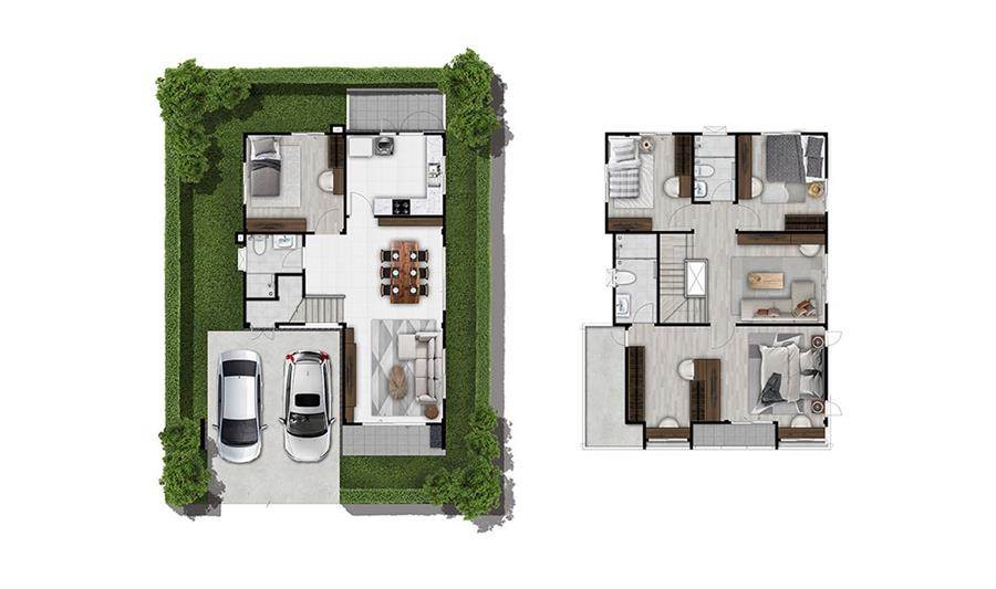 พรีวิวบ้านเดี่ยว บ้านเเฝด ซีรีส์ใหม่สไตล์ Tropical Modern โครงการ พรีวิวบ้านเดี่ยว บ้านเเฝด ซีรีส์ใหม่สไตล์ Tropical Modern โครงการ