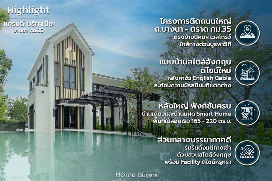 รีวิวบ้าน แกรนด์ บริทาเนีย บางนา กม.35 บ้านสไตล์อังกฤษ ติดถนนใหญ่ ใกล้ทางด่วน รีวิวบ้าน แกรนด์ บริทาเนีย บางนา กม.35 บ้านสไตล์อังกฤษ ติดถนนใหญ่ ใกล้ทางด่วน