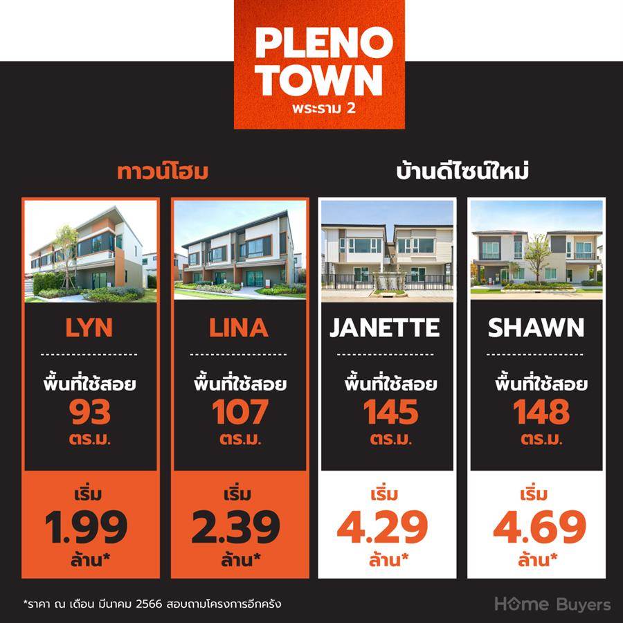 Pleno Town พระราม 2 ทาวน์โฮม - บ้านใหญ่ ให้ชีวิตมีสมดุล ด้วยฟังก์ชันลงตัว ส่วนกลางครบ ทำเลใกล้ทางด่วน ย่านพระราม 2
