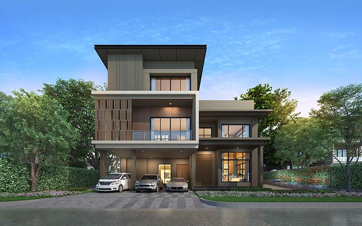 พรีวิวบ้านเดี่ยว แกรนด์ บางกอก บูเลอวาร์ด ราชพฤกษ์-พระราม 5 (เฟส 2) คฤหาสน์หรู 3 ชั้น ใกล้ทางด่วนศรีรัชฯ