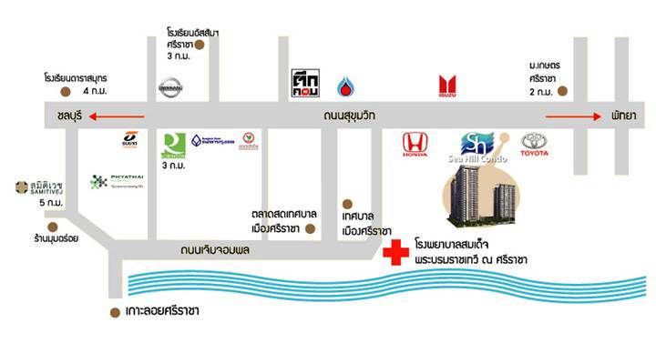 พรีวิว ซีฮิลล์ คอนโดมิเนียมศรีราชา มีทั้งวิวเขาและวิวทะเล