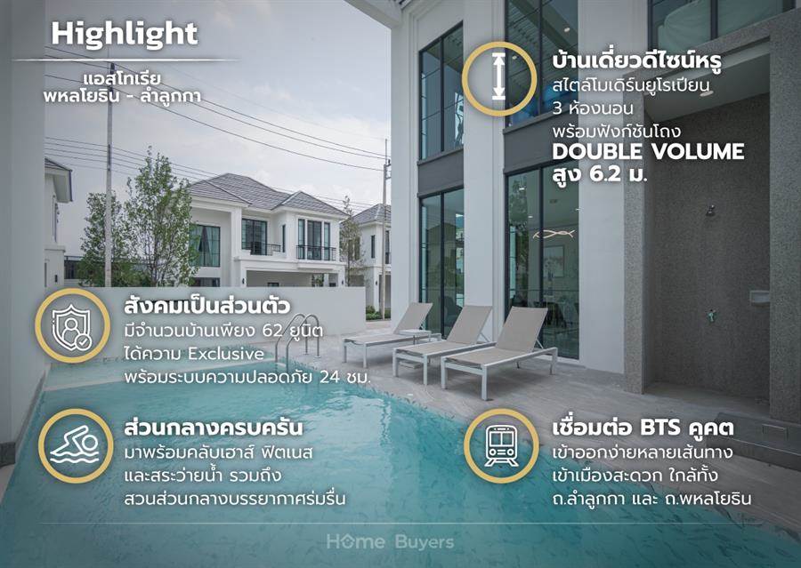 รีวิวบ้านเดี่ยว แอสโทเรีย พหลโยธิน - ลำลูกกา บ้านสไตล์โมเดิร์นยูโรเปียน เป็นส่วนตัวเพียง 62 ยูนิต รีวิวบ้านเดี่ยว แอสโทเรีย พหลโยธิน - ลำลูกกา บ้านสไตล์โมเดิร์นยูโรเปียน เป็นส่วนตัวเพียง 62 ยูนิต