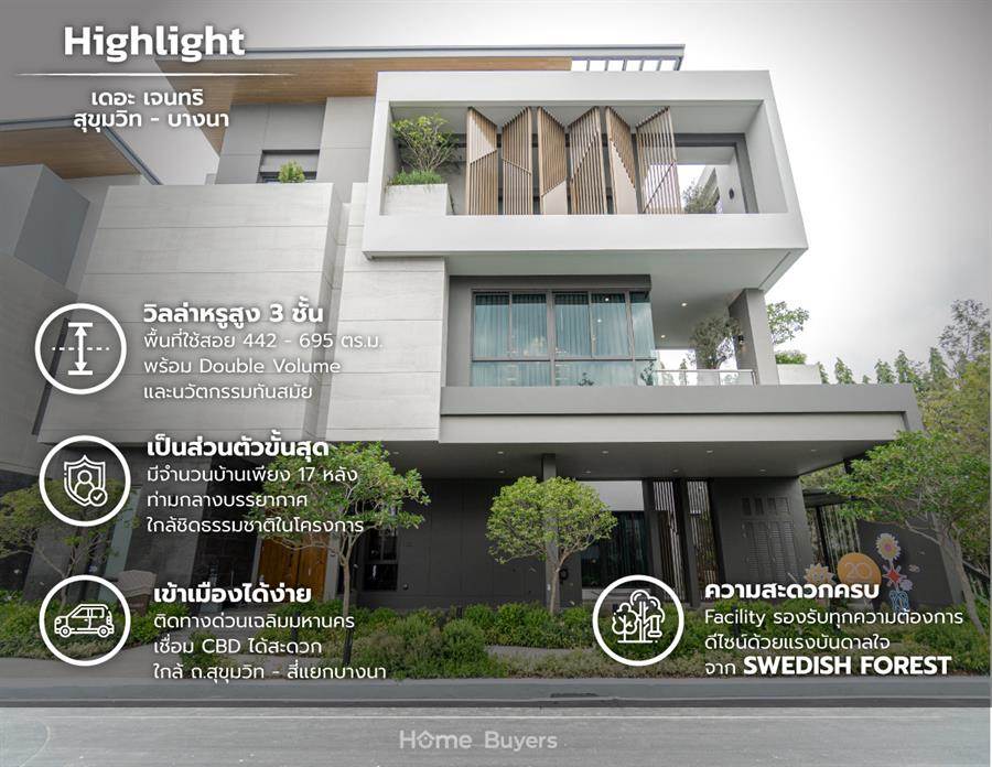 รีวิวบ้าน เดอะ เจนทริ สุขุมวิท - บางนา วิลล่าหรู 3 ชั้น บรรยากาศส่วนตัวใกล้ชิดธรรมชาติ ติดทางด่วนเฉลิมมหานคร รีวิวบ้าน เดอะ เจนทริ สุขุมวิท - บางนา วิลล่าหรู 3 ชั้น บรรยากาศส่วนตัวใกล้ชิดธรรมชาติ ติดทางด่วนเฉลิมมหานคร